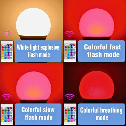 Smart RGBW Ambient Bulbs – 16+ Colors, Multi - Base, Remote - Controlled - Zeenova