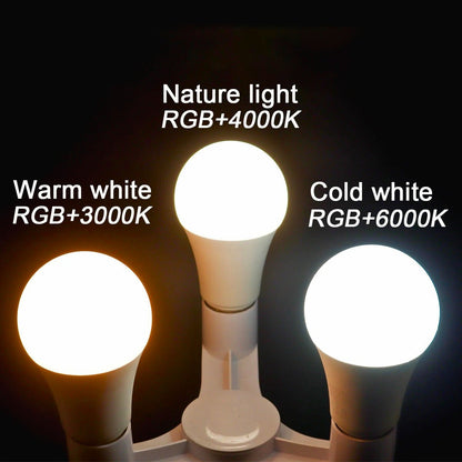 Smart RGBW Ambient Bulbs – 16+ Colors, Multi - Base, Remote - Controlled - Zeenova